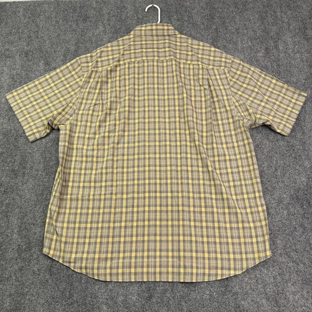 Duluth Trading Shirt Mens XL Plaid Short Sleeve Fishing Hiking Outdoor Nylon